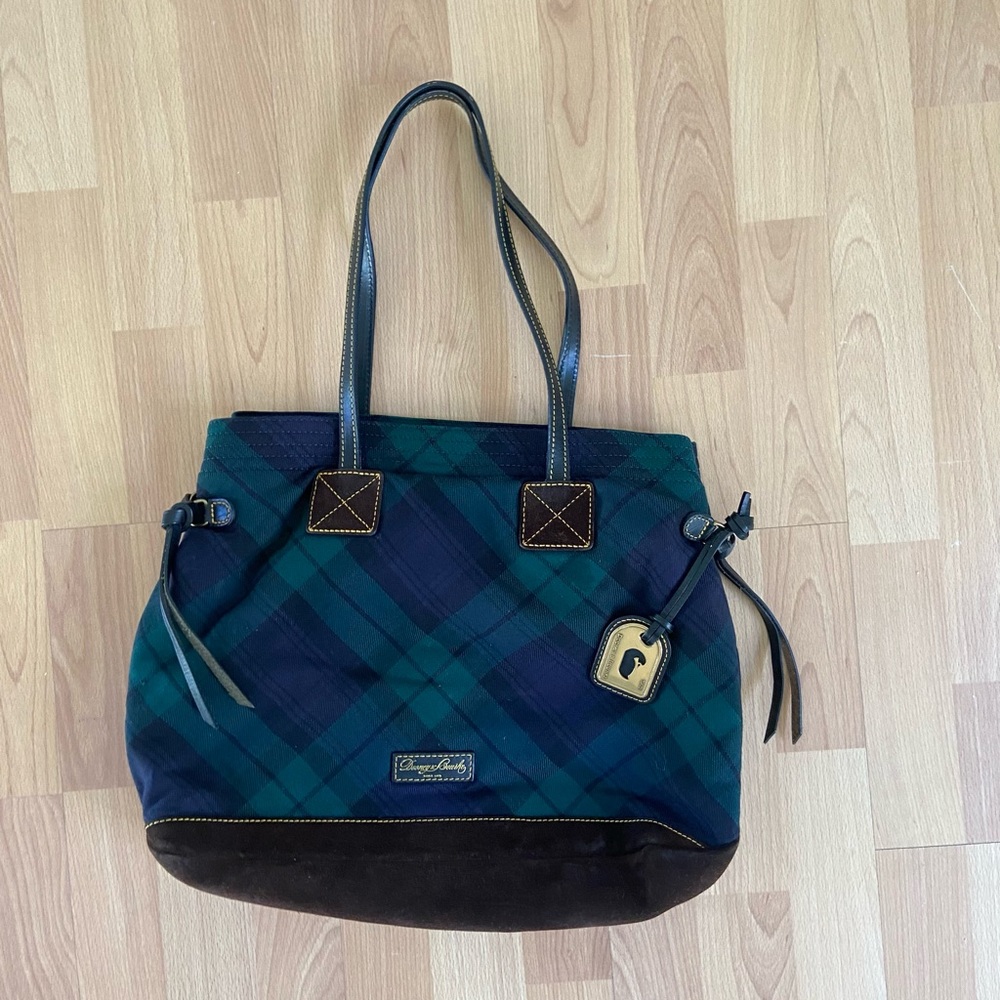 Dooney and Bourke Black Watch Plaid Shoulder Bag